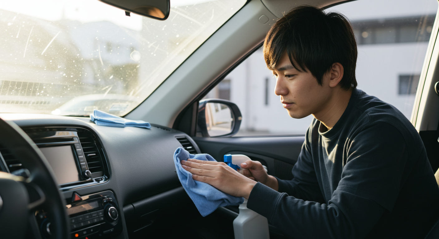 ダッシュボードの白い汚れは〇〇！原因と落とし方を解説 – モビフルEC