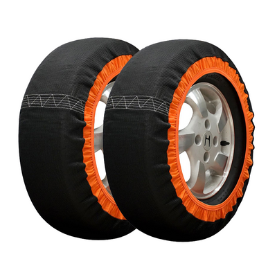 布製タイヤチェーン 布チェーン スノーソック 駆動輪 2本分非金属 スノーチェーン 簡単装着 ジャッキアップ不要 軽量 滑り止め 冬場 雪道 路面凍結 緊急用チェーン規制対応 日本語取付説明 14 15 16 17 18インチ