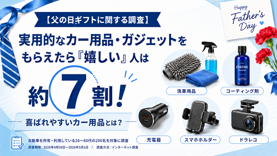 【今年の父の日はこれ！】お父さんが本当に喜ぶギフトは「実用的なカー用品」でした