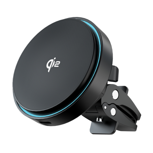 CARZEL Qi2 ワイヤレス カーチャージャー Magsafe 車載 ワイヤレス充電器 スマホホルダー マグネット マグセーフ エアコン吹き出し口 磁気 急速充電 簡単取り付け iPhone 15/14/13/12シリーズ対応 ブラック 15W