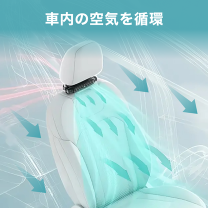 CARZEL 車載扇風機 ネッククーラー ヘッドレストファン カーファン USB給電 熱中症対策 省エネ 空気循環 蒸れ解消 夏対策 取り付け簡単 3階段風量調節