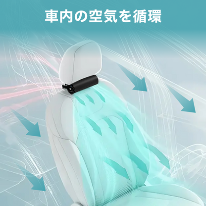 CARZEL 車載扇風機 ネッククーラー ヘッドレストファン カーファン ワイド USB給電 熱中症対策 省エネ 空気循環 蒸れ解消 夏対策 取り付け簡単 3階段風量調節