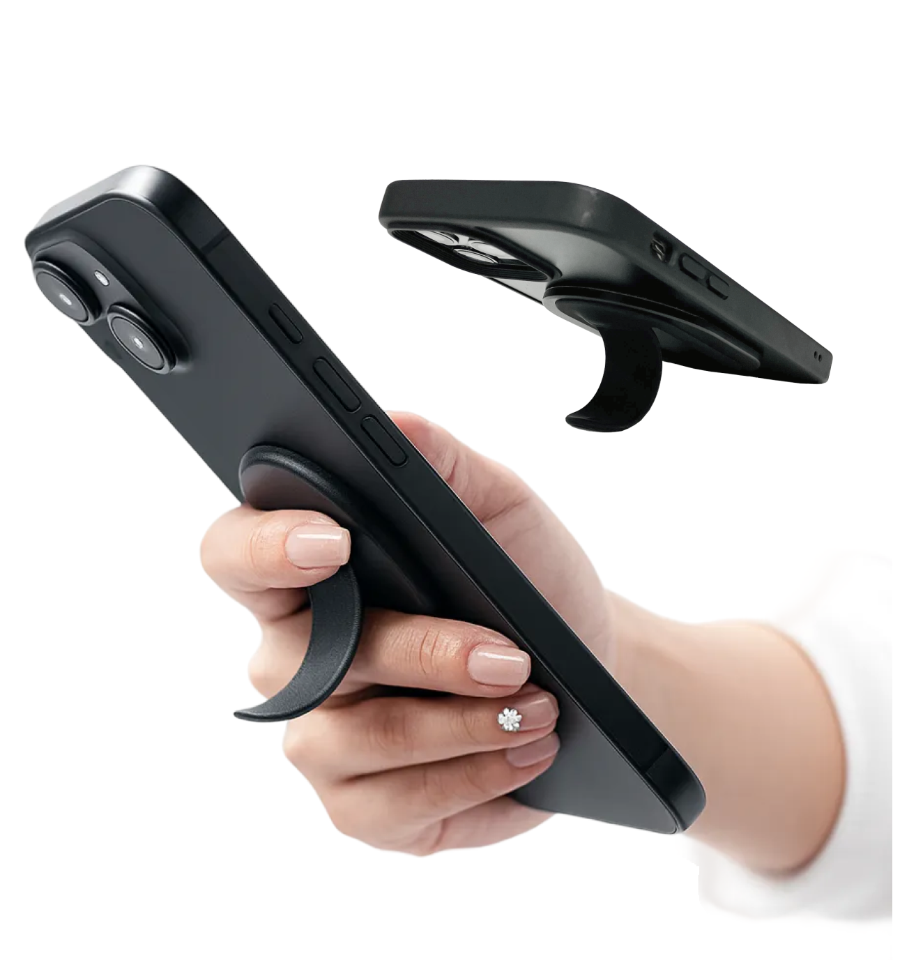 CARZEL(カーゼル) スマホスタンド スマホグリップ Mafsafe シリコンスマホスタンド iPhone 15/14/13/12シリーズ対応　薄型軽量 車用 落下防止ハンドグリップ スマホリング 強力磁力 マグネット 車載ホルダー 日本語説明書付き