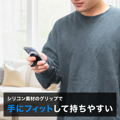 CARZEL(カーゼル) スマホスタンド スマホグリップ Mafsafe シリコンスマホスタンド iPhone 15/14/13/12シリーズ対応　薄型軽量 車用 落下防止ハンドグリップ スマホリング 強力磁力 マグネット 車載ホルダー 日本語説明書付き