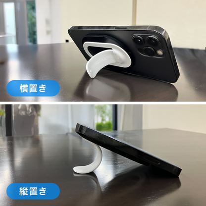 CARZEL(カーゼル) スマホスタンド スマホグリップ Mafsafe シリコンスマホスタンド iPhone 15/14/13/12シリーズ対応　薄型軽量 車用 落下防止ハンドグリップ スマホリング 強力磁力 マグネット 車載ホルダー 日本語説明書付き