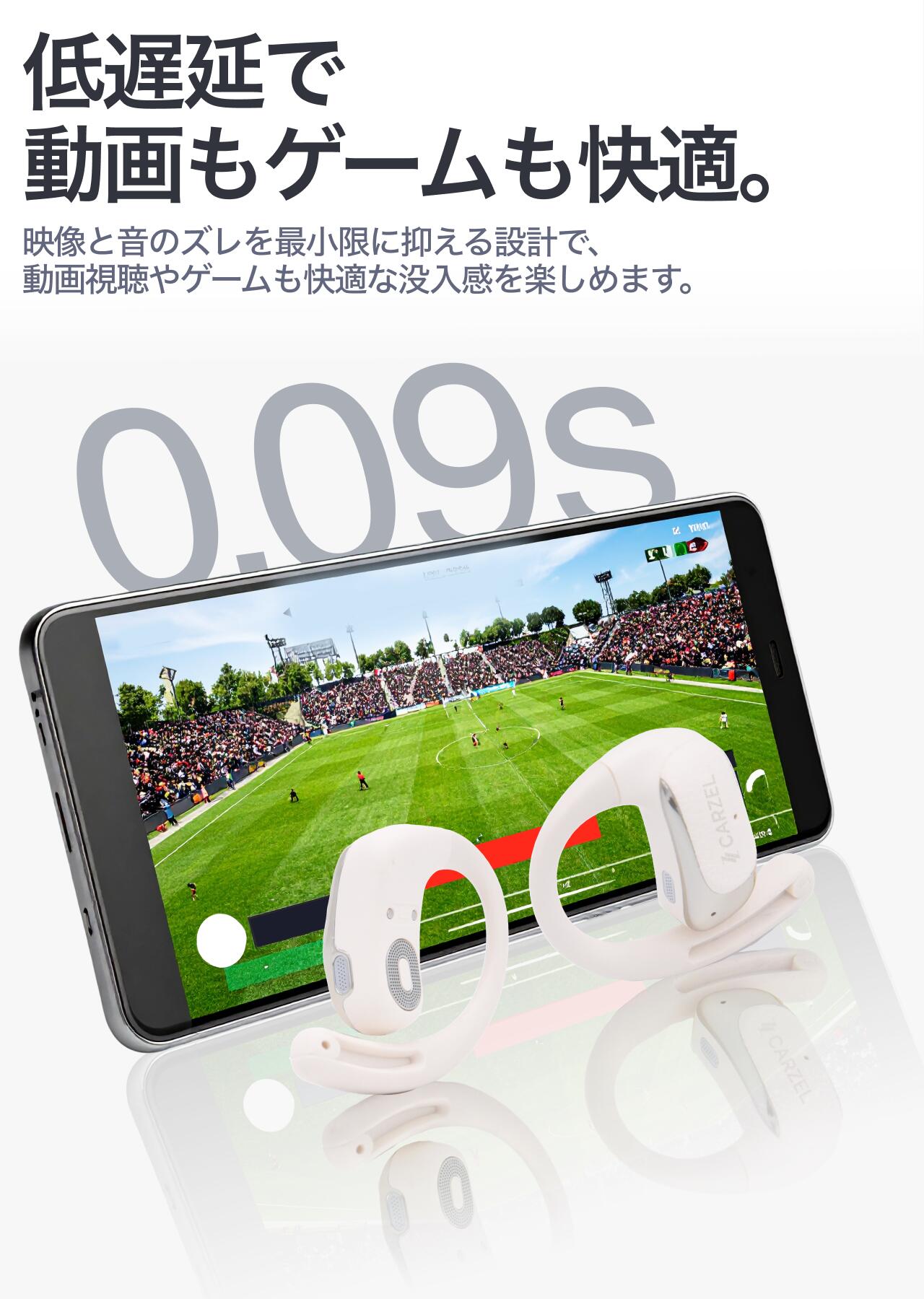 【限定価格】オープンイヤーイヤホン 耳を塞がない 軽量快適装着 高音質 Bluetooth5.4 クリア高音＆深み低音漏れ少ない ノイズ低減通話 ブラック アイボリー