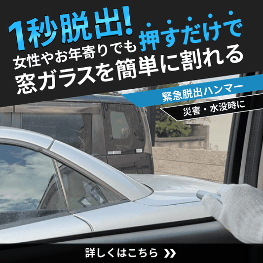 CARZEL【一秒でガラスを割れる】レスキューハンマー 緊急脱出用シートベルトカッター 車用 車載 安全ハンマー ウィンドウハンマー ガラス割り 災害 水没 洪水 台風 梅雨 大雨 脱出 テストガラス付