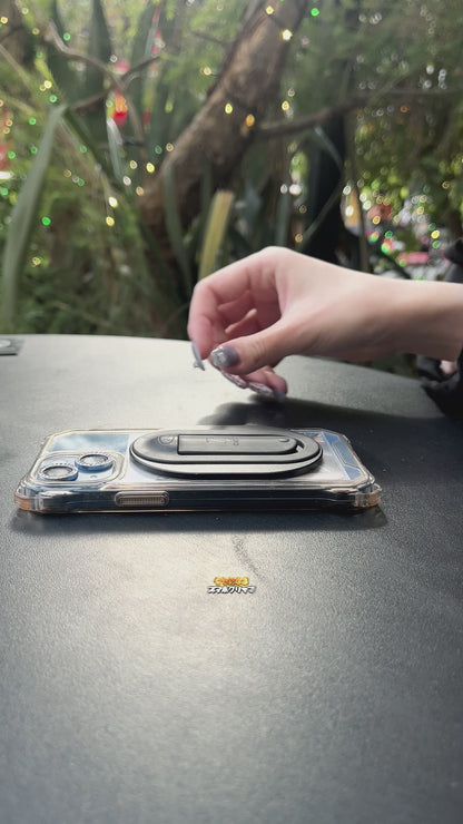 CARZEL(カーゼル) スマホスタンド スマホグリップ Mafsafe シリコンスマホスタンド iPhone 15/14/13/12シリーズ対応　薄型軽量 車用 落下防止ハンドグリップ スマホリング 強力磁力 マグネット 車載ホルダー 日本語説明書付き