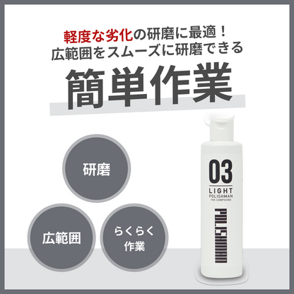 ポリッシュマン 03 補修用品 コンパウンド 研磨材 車 シリコン配合 水垢除去 ツヤ出し 鏡面